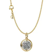 Pandora Damen Schmuck-Set Kette mit Anhänger Amor Goldfarben