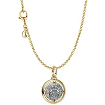 Pandora Damen Schmuck-Set Kette mit Anhänger Amor Goldfarben