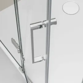 Bernstein EX809 Eckdusche mit Drehtür links 100 x 195 cm transparent ESG-Sicherheitsglas