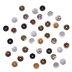 Rayher Streu-Pailletten mehrfarbig gewölbt Mix glimmer Ø 6,0 mm 6 Beutel