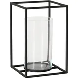 Boltze Windlicht Quantum Metall/Glas Schwarz