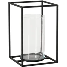 Boltze Windlicht Quantum Metall/Glas Schwarz