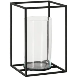 Boltze Windlicht Quantum Metall/Glas Schwarz