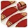 vidaXL Treppenmatten Selbstklebend 15 Stk. Rot 65x21x4 cm