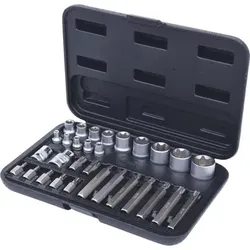Torx-Steckschlüssel- und Bit-Satz, 30-teilig Bits mit Bohrung