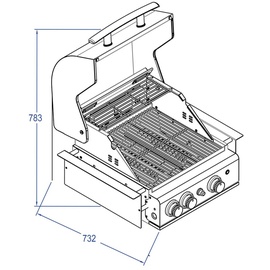 Allgrill CHEF S BUILT-IN Air System 48x46cm