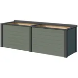 Weka Hochbeet optionale Erweiterung für Gartenhaus Killarney 233 x 76 x 80 cm Graugrün/Anthrazit