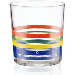 Benetton - Glaswaren 12 33cl-Gläser aus Glas in verschiedenen Farben
