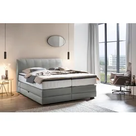 Livetastic Novel Boxspringbett 160 x 200 cm H2 Hellgrau