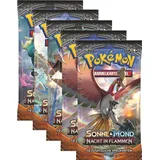 Pokemon TCG Sonne und Mond Serie 3 - Nacht in Flammen - 5 Booster - Deutsch