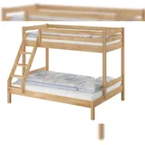 Erst-Holz Etagenbett 90x200 u 140x200 Buche massiv lackiert V-60.14-09-14 ohne Zubehör