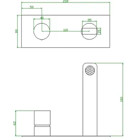 Bernstein 9908B Waschtischarmatur Schwarz