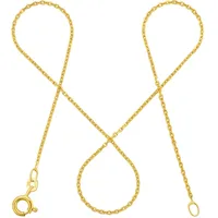 modabilé Goldkette Ankerkette DELICATE diamantiert 1,3mm 585 Gold, Halskette Damen, Damenkette dezent, Kette, Made in Germany gelb|goldfarben 50cm