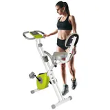 Dskeuzeew BIGZZIA Heimtrainer 4-in-1 Heimtrainer mit 8 Stufen verstellbarem Magnetwiderstand, und LCD-Display, Handpulssensoren