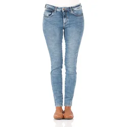Wrangler Damen Jeans Skinny Fit Skinny Fit Blau Blau Normaler Bund Reißverschluss W 24 L 32
