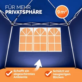 CASARIA Seitenwand Faltpavillon Capri 2er-Set Rot 3x3m