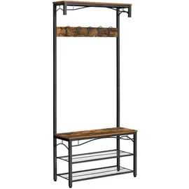Möbel Kraft Garderobenset Vasagle 80 x 178,5 x 32 cm Braun