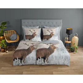Muller Textil Wess Reh/Hirsch Grau 155 x 220 cm + 2 x 80 x 80 cm