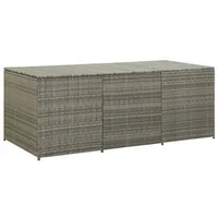 Grau Gartenbox Poly Rattan 180x90x70 cm