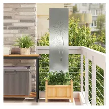 vidaXL Sichtschutz-Leinwand 32 x 140 cm Silber verzinkter Stahl