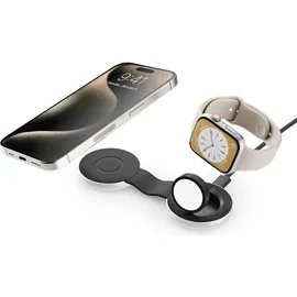 Twelve South ButterFly 2-in-1 MagSafe Ladegerät – Laden von iPhone, und Apple Watch, gleichzeitig – Dient als Displayständer – Rei... - Grau