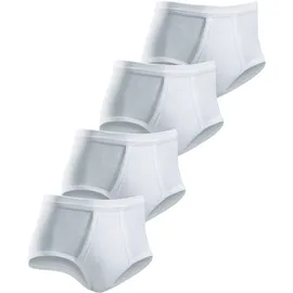 CLIPPER Slip Packung, 4 Stk., schlichtes Basic für jeden Tag aus Doppelripp, Gr. 8 - 4 Stk., weiß, , 215222-8 4 Stk.