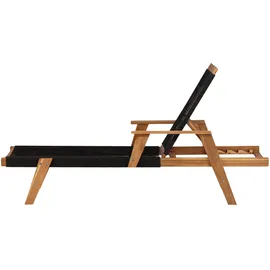 VCM Sonnenliege 200 x 73 x 35 cm Schwarz