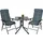Beautissu Hochlehner Auflage 120 x 50 x 8 cm Taubenblau 8 St.