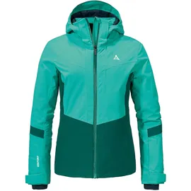 Schöffel Damen Ski Jacket Kanzelwand L, komfortable Skijacke mit 4-Wege-Stretch, wasserdichte und atmungsaktive Outdoorjacke mit Skiticket-Tasche, spectra green, 42