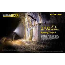 Nitecore HC35 LED Stirnlampe 2700 lm)