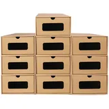 Schuhboxen, Braun, Karton, 35x13.5x23 cm, Garderobe, Schuhaufbewahrung