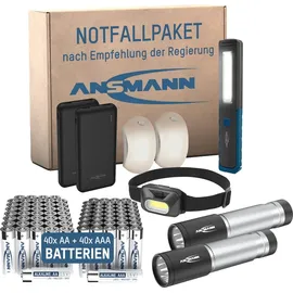 Ansmann Blackout Stromausfall Notfallpaket "Couple" Notfallset - Schwarz