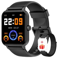 Smartwatch für Damen Herren, Blackview R30 1,85" großer HD Touch-Farbbildschirm Fitnessuhr, Temperaturmessung/Überwachung von SpO2/Pulsuhr/ Fitn...