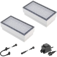 Ledscom.de LED Pflaster-Stein Gorgon Boden-Einbauleuchte für außen, 20x10cm, 12V,