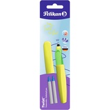 Pelikan Tintenroller Twist R457, Universell für Rechts und Linkshänder, Neon Gelb, 1 Stück (1er Pack)
