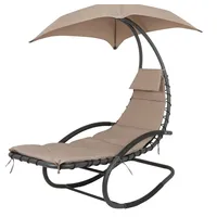 Lomadox Schaukelliege mit Sonnendach GARDA-120 in beige, B/H/T: ca.