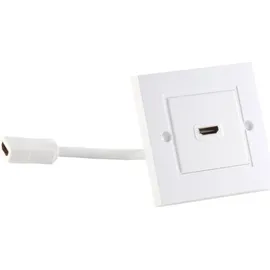 S/CONN maximum connectivity HDMI Wanddose 1-fach mit Kabel 9 m Weiß