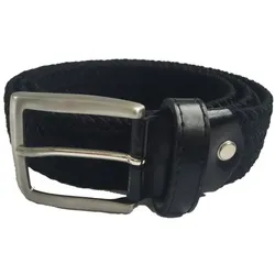 Alberto 8330 geflochtener Herrengürtel navy