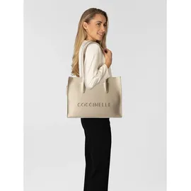 Coccinelle Myrtha26 Shopper Leder Beige/Weiß