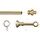 GARESA Gardinenstange GARESA "ANDREA", gold (mattmessingfarben), L:150cm Ø:20mm, Metall, Gardinenstangen, Vorhanggarnitur, verlängerbar, Endknopf Profil groß, mit Ringen