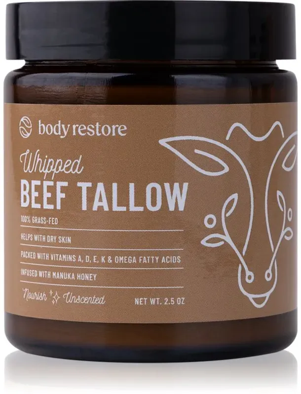 Body Restore Whipped Beef Tallow Balm Unscented nährende Körpercrem Nicht parfümiert 71 g