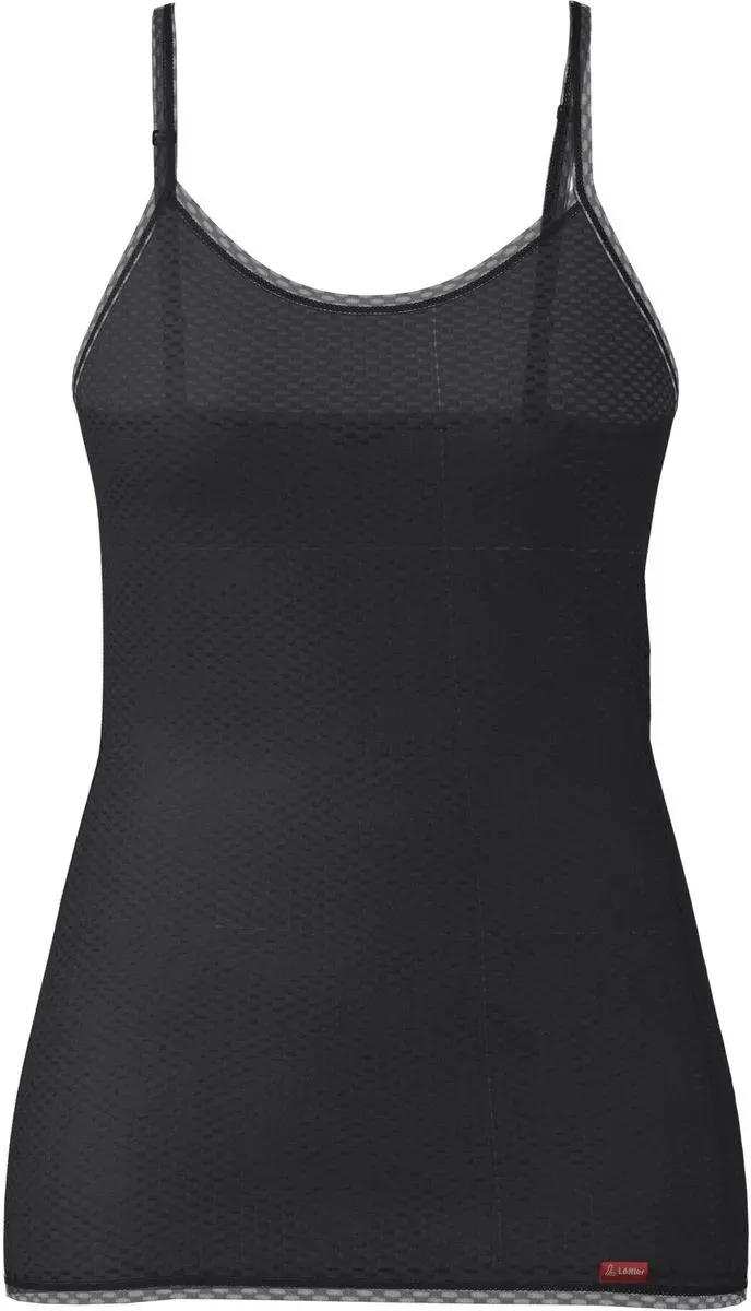 Löffler Women Spaghetti TOP Grid Transtex Light black (990) 38