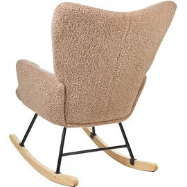 Beliani Schaukelsessel OULU Bouclé 0 x 0 x 0 cm Beige gepolstert