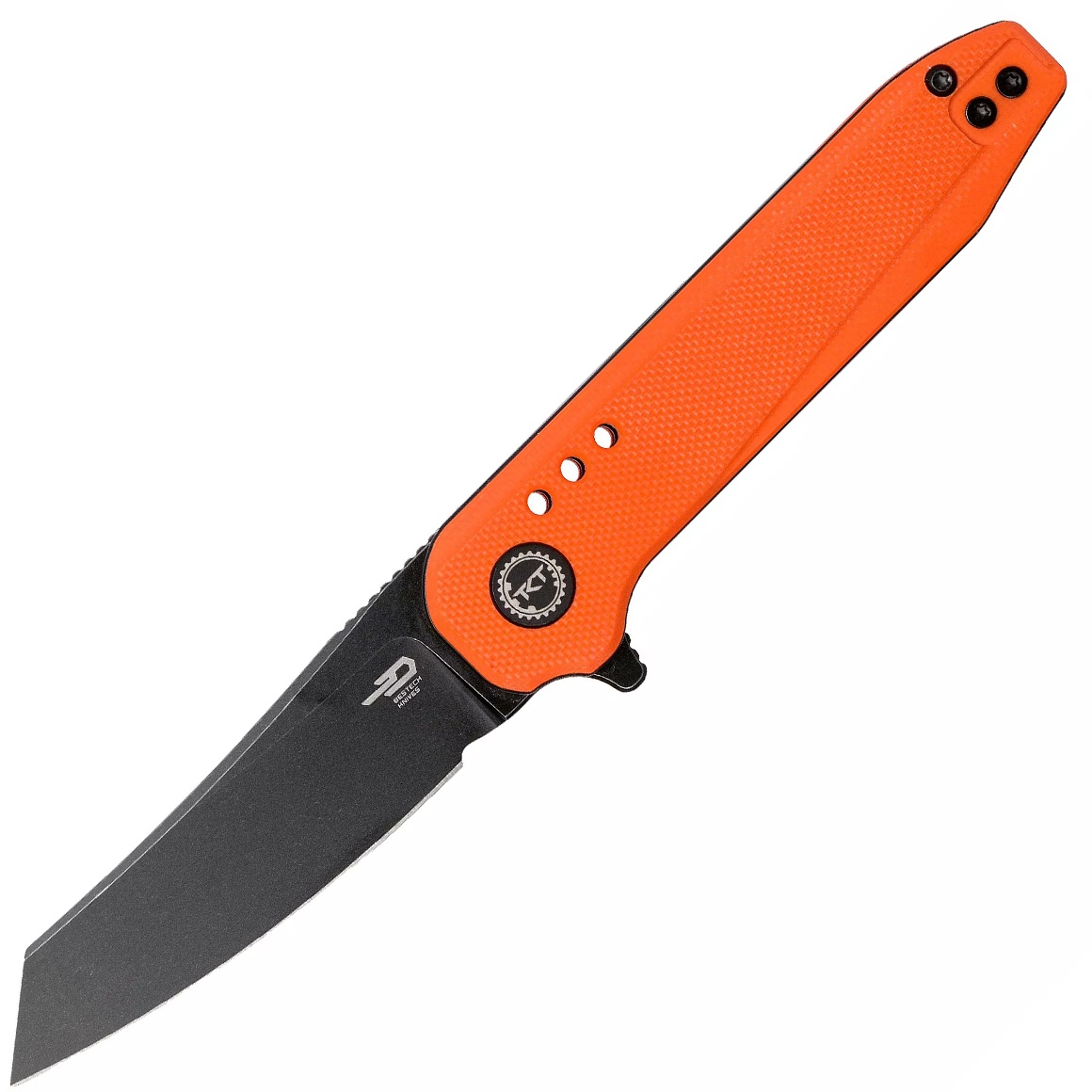 Bestech SYNTAX 14C28N, Black stonewash, Orange G10 BG40C