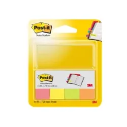 PageMarker 20x38mm Neonfarben POST IT 670-4N  4x50Bl