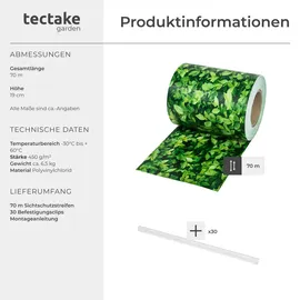 Tectake Sichtschutzstreifen 7000 x 19 cm grün PVC