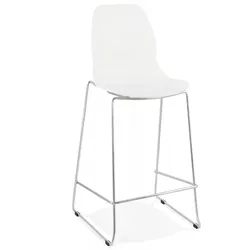 Hochstuhl Küchenhocker aus Metall Kunststoff | Snackhocker mit stapelbarem Design | Barhocker mit ergonomischem Sitz | Kadima Design