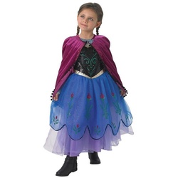 Rubie ́s Kostüm Die Eiskönign Anna Tüllkleid für Kinder, Hochwertige Version des Anna-Outfits aus dem ersten ‚Frozen‘-Film blau 104