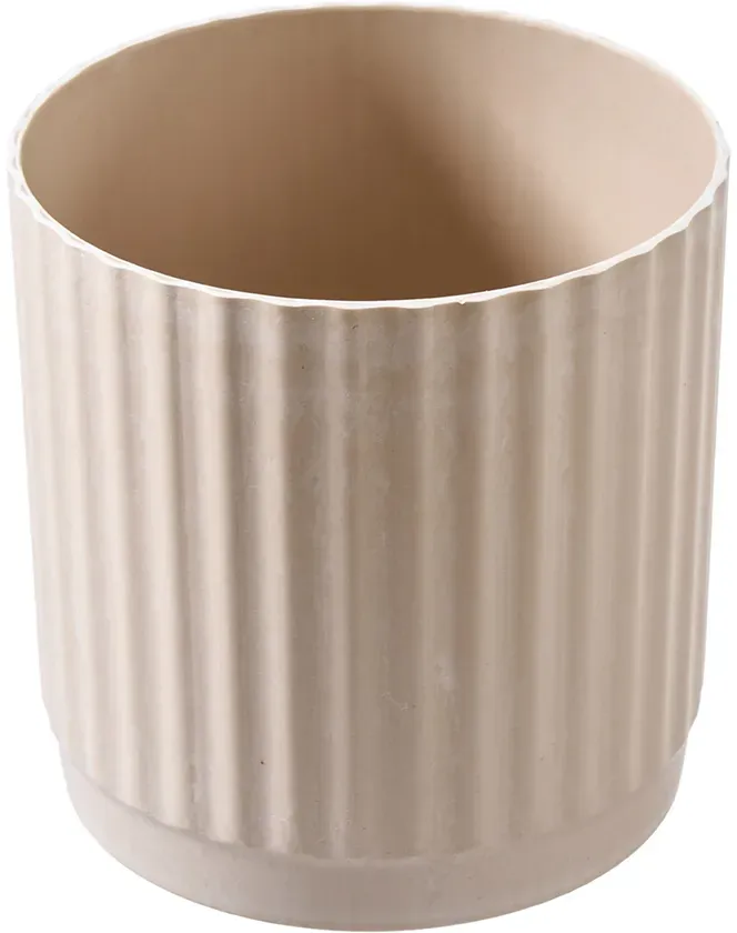 Topf Kunststoff D15,5H15,5cm Recycling Material  - beige