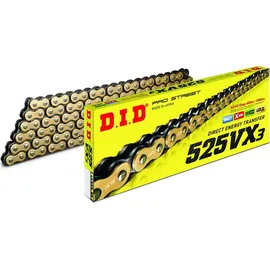 D.I.D Kette 525VX3 Gold Schwarz 100 Links